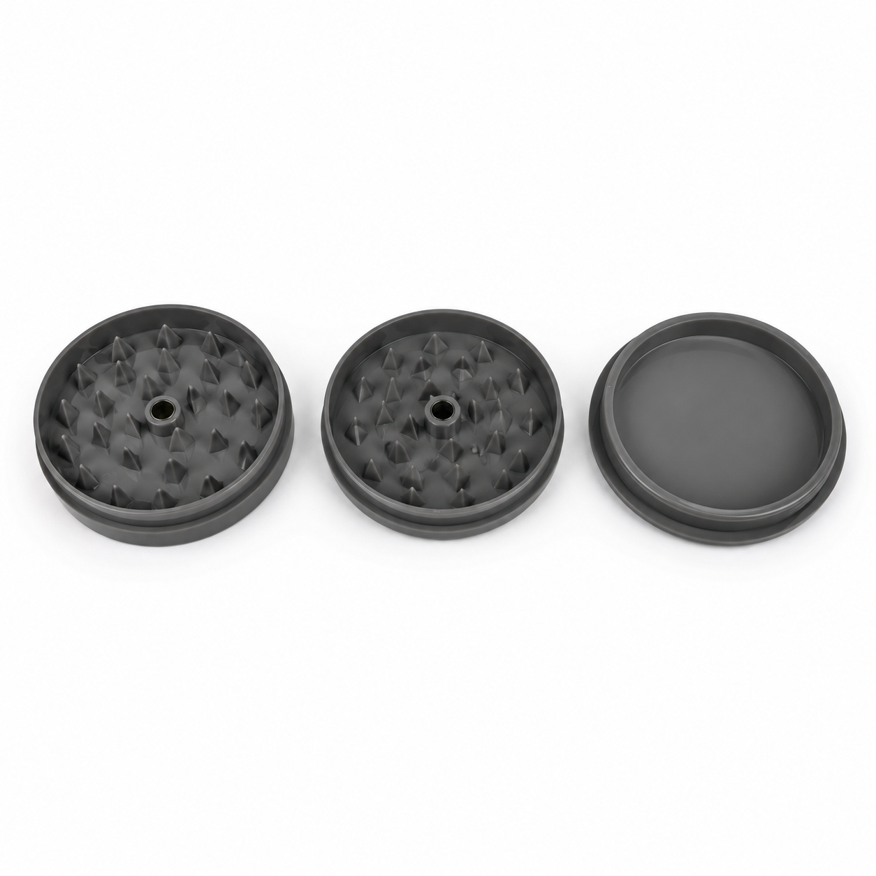 Grauer Kunststoff Grinder Ø 6 cm | Leichter Kräuter- & Tabakgrinder