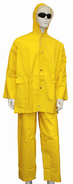 combinaison de pluie jaune
