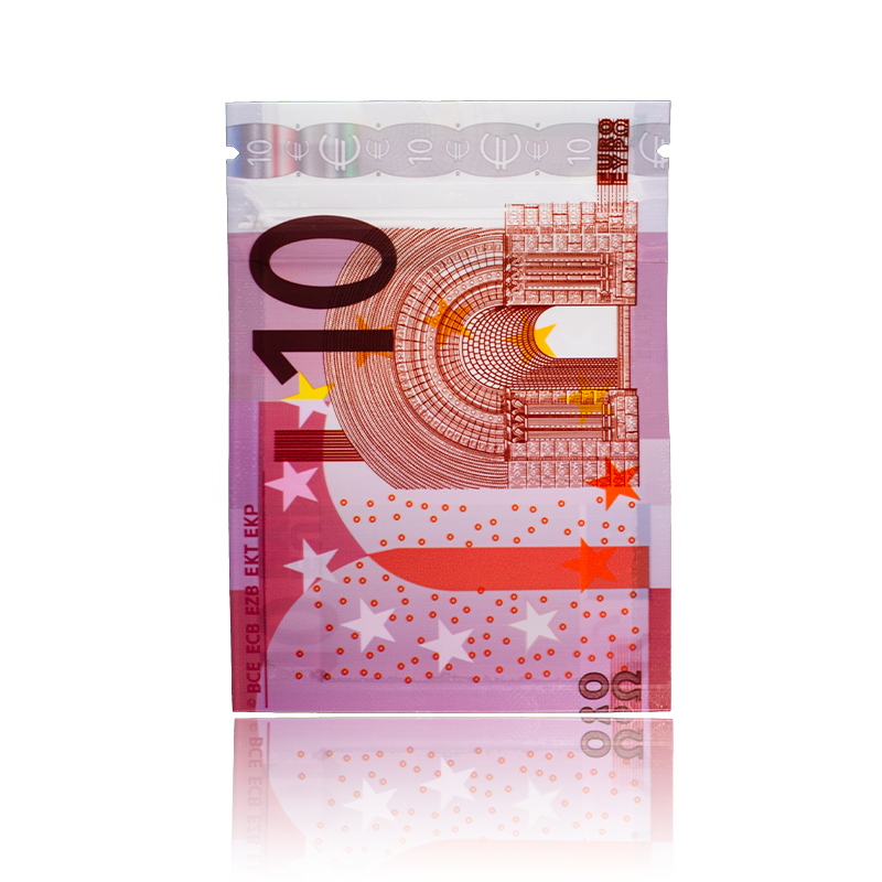 Zip-Beutel „3.5 g“ –  10-Euro-Schein-Design