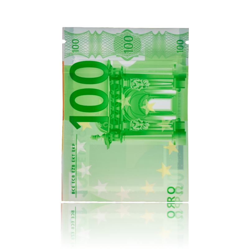 Zip-Beutel im 100-Euro-Design