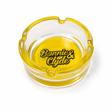 Bonnie & Clyde Glas-Aschenbecher Gelb – Dickwandiger Glasaschenbecher