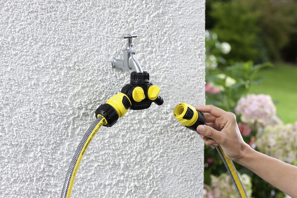 KÄRCHER 2-Wege-Verteiler – 2 Schläuche, stufenlos, G3/4+G1/2