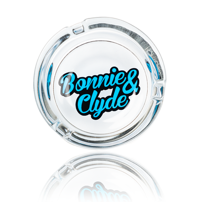 Bonnie & Clyde Aschenbecher Weiss / Hellblau