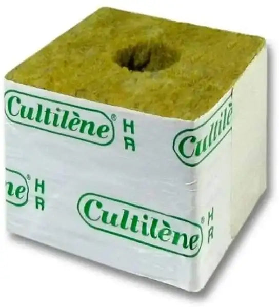 Cultilene rock wool starting block, large hole, 15 x 15 x 14 cm 