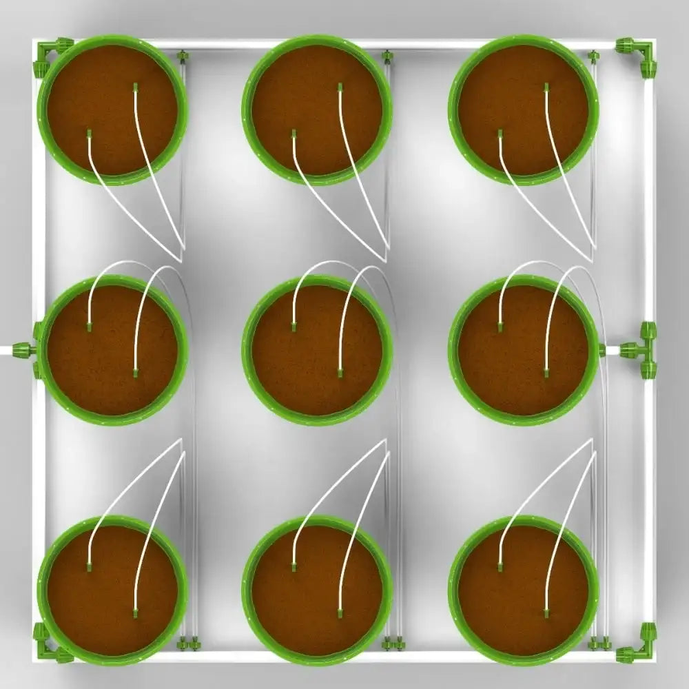 FloraFlex® – Kit de 9 plantes 11,5 l 1,20 × 1,20 m – Double goutteur