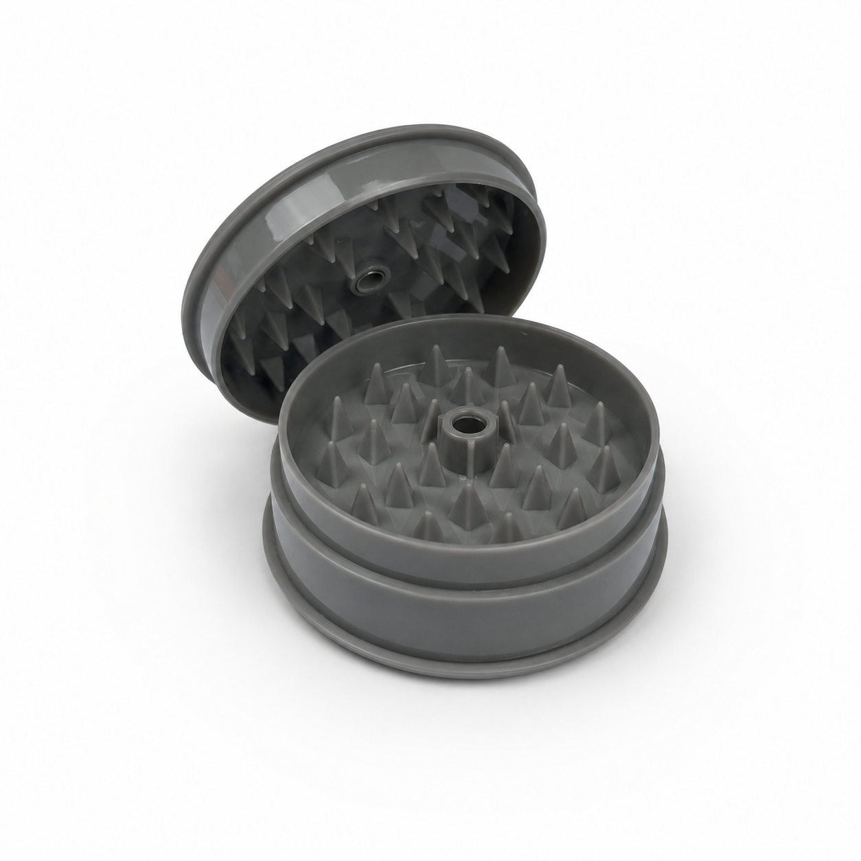 Grauer Kunststoff Grinder Ø 6 cm | Leichter Kräuter- & Tabakgrinder