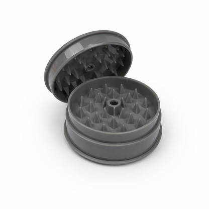 Grauer Kunststoff Grinder Ø 6 cm | Leichter Kräuter- & Tabakgrinder