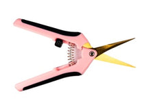 Gebogene Schere mit Feder Rosa