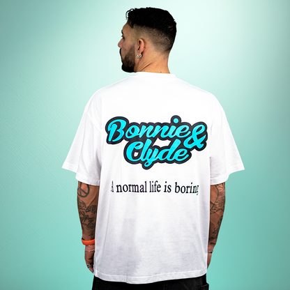 WHITE/BLUE OVERSIZE BC T-Shirt