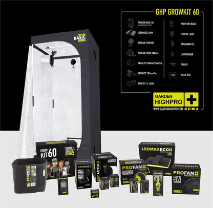 Garden High Pro Grow Kit 60 – 60x60cm, kompakt, Komplettset, platzsparend