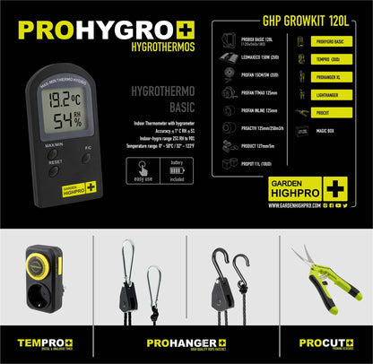 Garden High Pro Grow Kit 120 – 120x120cm, 12 Pflanzen, Komplettset