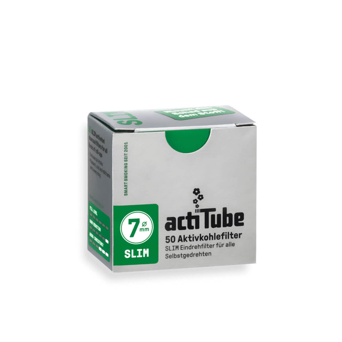 Filtres à charbon actif actiTube Slim, paquet de 50