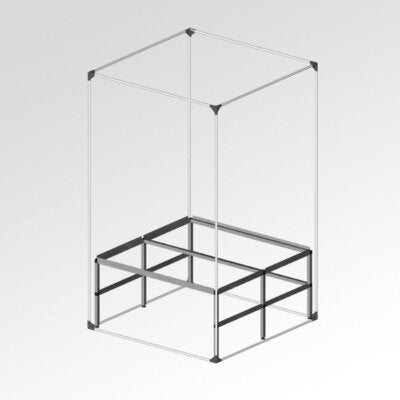 GrowRack für Growtable – Höhenverstellbarer Alu-Tischunterbau für Indoor Grow