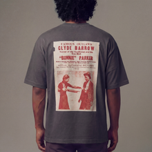 BONNIE & CLYDE Oversized Tee – Vintage Newspaper Print