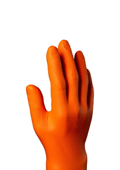 gants jetables orange 