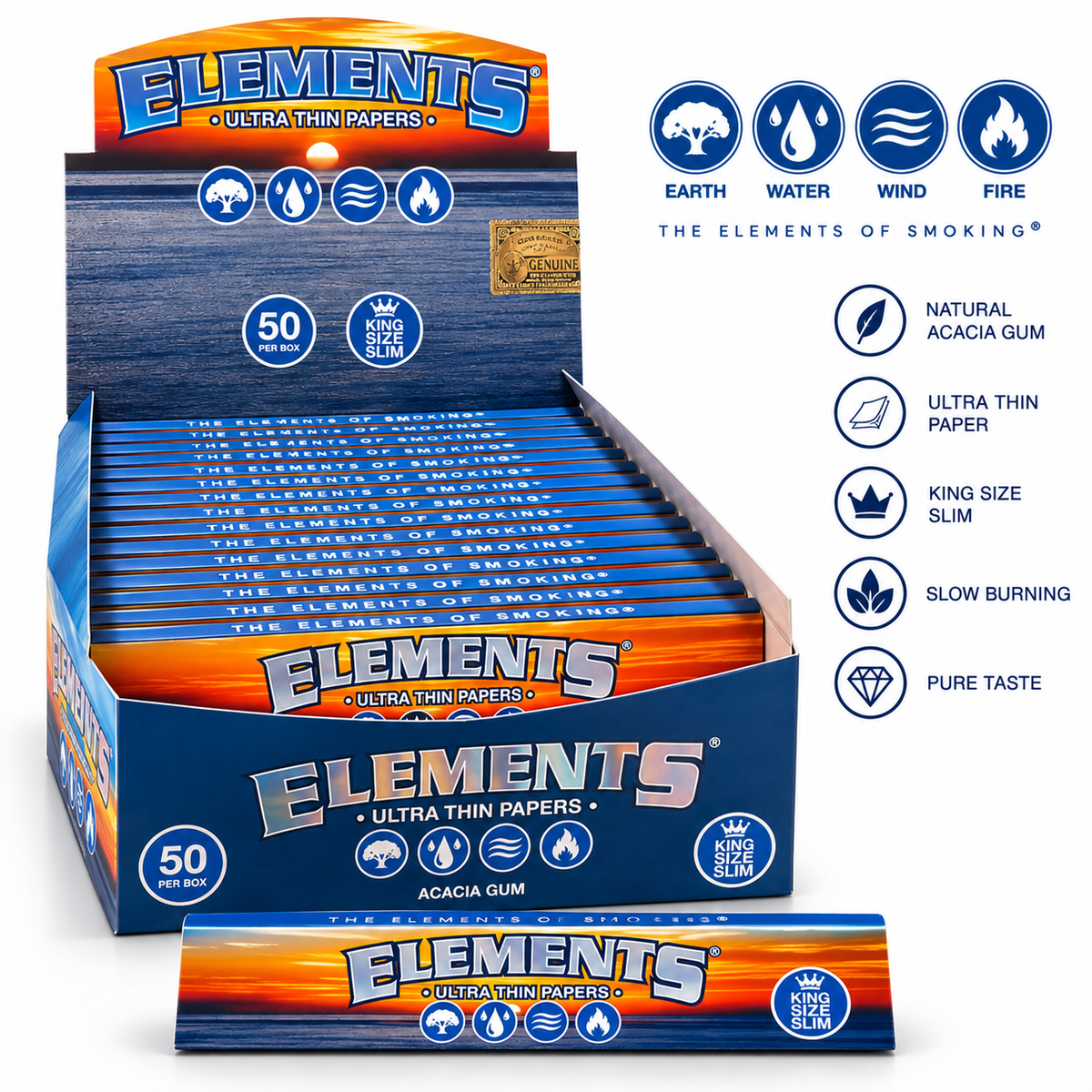 Elements Ultra Thin Papers King Size Slim